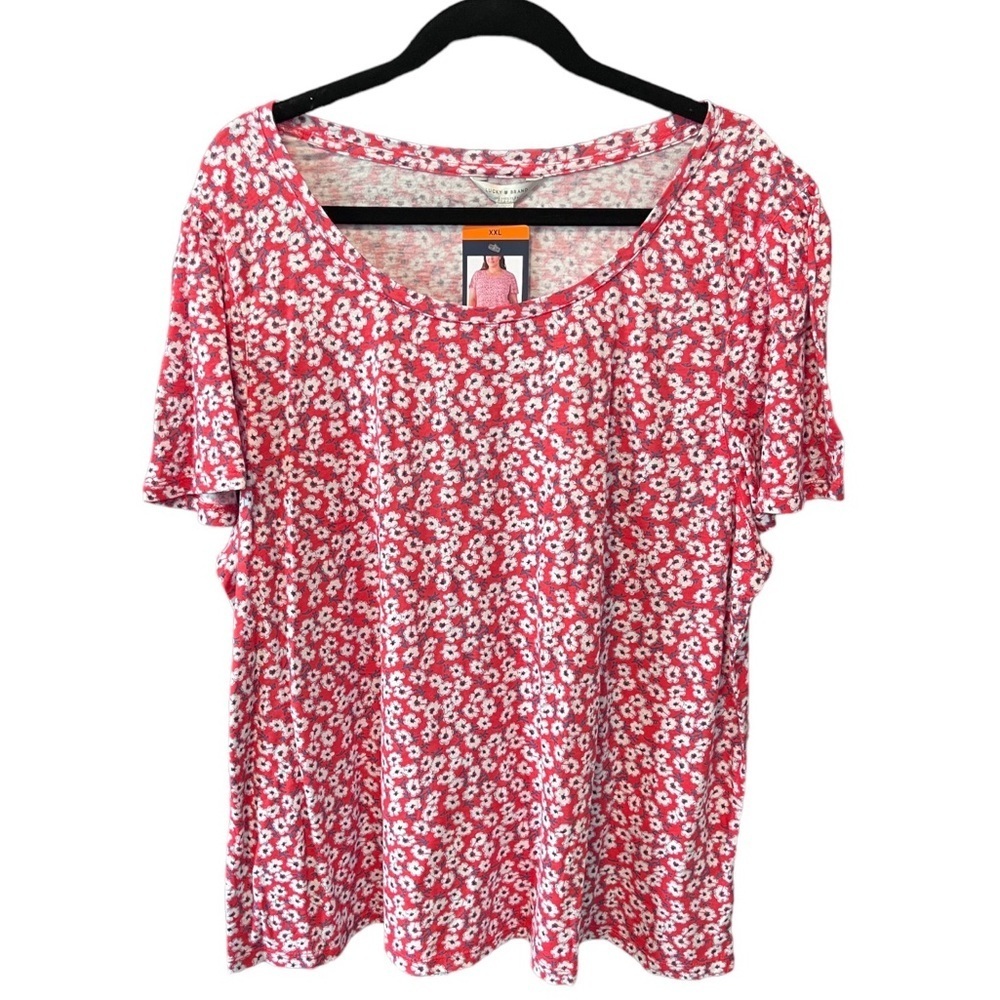 NWT Lucky Brand Flutter sleeves floral top